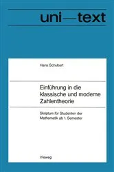 Book cover of Einführung in die klassische und moderne Zahlentheorie by Hans Schubart