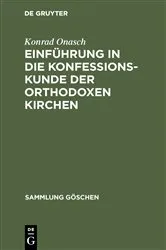 Book cover of Einführung in die Konfessionskunde der orthodoxen Kirchen by Konrad Onasch