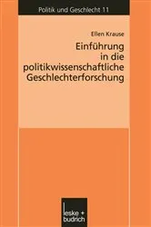 Book cover of Einführung in die politikwissenschaftliche Geschlechterforschung by Ellen Krause