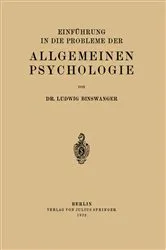 Book cover of Einführung in die Probleme der Allgemeinen Psychologie by Ludwig Binswanger