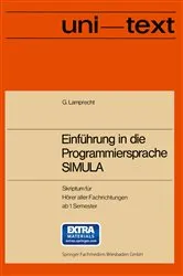 Book cover of Einführung in die Programmiersprache SIMULA by Günther Lamprecht