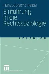 Book cover of Einführung in die Rechtssoziologie by Hans Albrecht Hesse