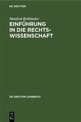Book cover of Einführung in die Rechtswissenschaft (6th ed.) by Manfred Rehbinder