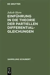 Book cover of Einführung in die Theorie der partiellen Differentialgleichungen by Jakob Horn