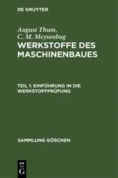 Book cover of Einführung in die Werkstoffprüfung (2nd ed.) by August Thum