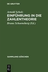 Book cover of Einführung in die Zahlentheorie (5th ed.) by Arnold Scholz