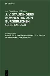 Book cover of Einführungsgesetz. Teil 2: Art. 7–31 (Internationales Privatrecht) (9th ed.) by Leo Knape
