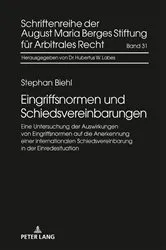 Book cover of Eingriffsnormen und Schiedsvereinbarungen by August Maria Berges Stiftung