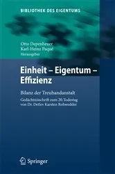Book cover of Einheit - Eigentum - Effizienz by Otto Depenheuer