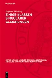 Book cover of Einige Klassen singulärer Gleichungen by Siegfried Prössdorf