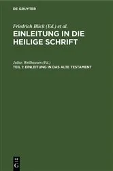 Book cover of Einleitung in das Alte Testament (5th ed.) by Julius Wellhausen