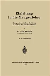 Book cover of Einleitung in die Mengenlehre by Abraham Adolf Fraenkel