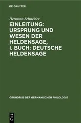 Book cover of Einleitung: Ursprung und Wesen der Heldensage, I. Buch: Deutsche Heldensage by Unknown
