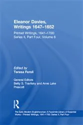 Book cover of Eleanor Davies, Writings 1647�1652 by Teresa Feroli