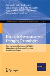 Book cover of Electronic Governance with Emerging Technologies by Fernando Ortiz-Rodriguez