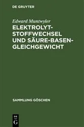 Book cover of Elektrolytstoffwechsel und Säure-Basen-Gleichgewicht by Edward Muntwyler