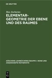 Book cover of Elementargeometrie der Ebene und des Raumes by Max Zacharias