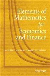 Book cover of Elements of Mathematics for Economics and Finance by Unknown