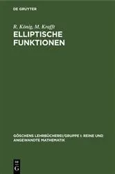 Book cover of Elliptische Funktionen by R. König