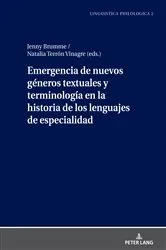 Book cover of Emergencia de nuevos géneros textuales y terminología en la historia de los lenguajes de especialidad by Gerda Hassler