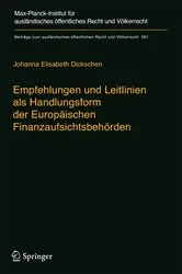 Book cover of Empfehlungen und Leitlinien als Handlungsform der Europäischen Finanzaufsichtsbehörden by Unknown