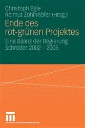 Book cover of Ende des rot-grünen Projekts by Christoph Egle