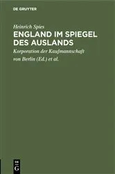 Book cover of England im Spiegel des Auslands by Heinrich Spies
