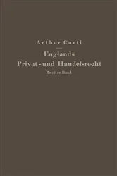 Book cover of Englands Privat- und Handelsrecht by Arthur Curti