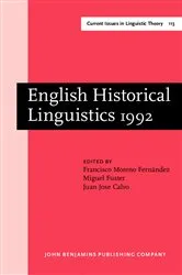 Book cover of English Historical Linguistics 1992 by Unknown