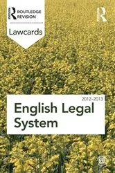 Book cover of English Legal System Lawcards 2012-2013 (8th ed.) by Routledge