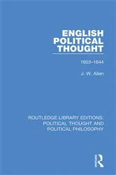 Book cover of English Political Thought by J. W. Allen