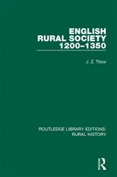 Book cover of English Rural Society, 1200-1350 by J. Z. Titow