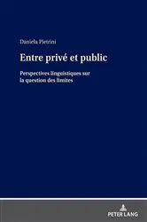 Book cover of Entre privé et public by Daniela Pietrini