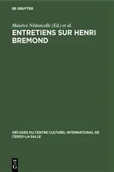 Book cover of Entretiens sur Henri Bremond by Maurice Nédoncelle