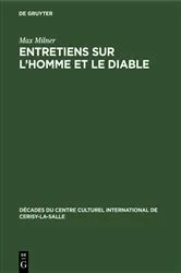 Book cover of Entretiens sur L'homme et le diable by Max Milner
