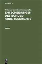 Book cover of ENTSCHEID. D. BUNDESARBEITSGERICHTS BD. 7 BAGE E-BOOK by Unknown