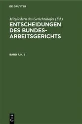 Book cover of Entscheidungen des Bundesarbeitsgerichts. Band 7, Heft 5 by Mitgliedern des Gerichtshofes