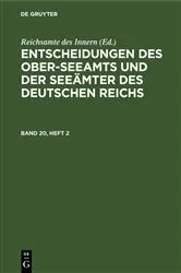 Book cover of Entscheidungen des Ober-Seeamts und der Seeämter des Deutschen Reichs. Band 20, Heft 2 by Unknown