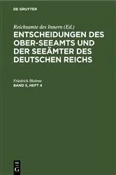 Book cover of Entscheidungen des Ober-Seeamts und der Seeämter des Deutschen Reichs. Band 5, Heft 4 by Unknown