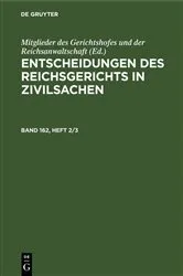 Book cover of Entscheidungen des Reichsgerichts in Zivilsachen. Band 162, Heft 2/3 by Mitglieder des Gerichtshofes und der Reichsanwaltschaft