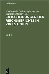 Book cover of Entscheidungen des Reichsgerichts in Zivilsachen. Band 28 by Unknown
