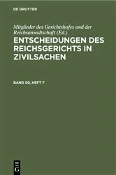 Book cover of Entscheidungen des Reichsgerichts in Zivilsachen. Band 50, Heft 7 by Mitglieder des Gerichtshofes und der Reichsanwaltschaft