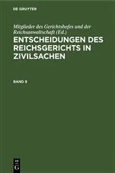 Book cover of Entscheidungen des Reichsgerichts in Zivilsachen. Band 9 by Unknown