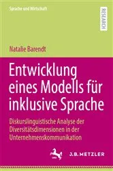 Book cover of Entwicklung eines Modells für inklusive Sprache by Natalie Barendt