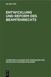 Book cover of Entwicklung und Reform des Beamtenrechts by Hans Gerber