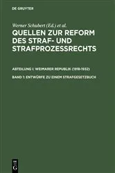 Book cover of Entwürfe zu einem Strafgesetzbuch by Werner Schubert