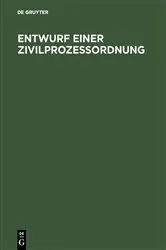 Book cover of Entwurf einer Zivilprozeßordnung by Unknown