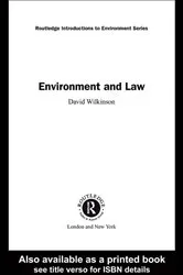 Book cover of Environment and Law by David Wilkinson