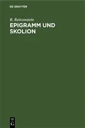 Book cover of Epigramm und Skolion by R. Reitzenstein
