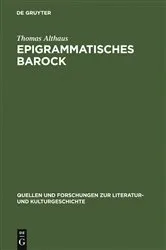 Book cover of Epigrammatisches Barock by Thomas Althaus